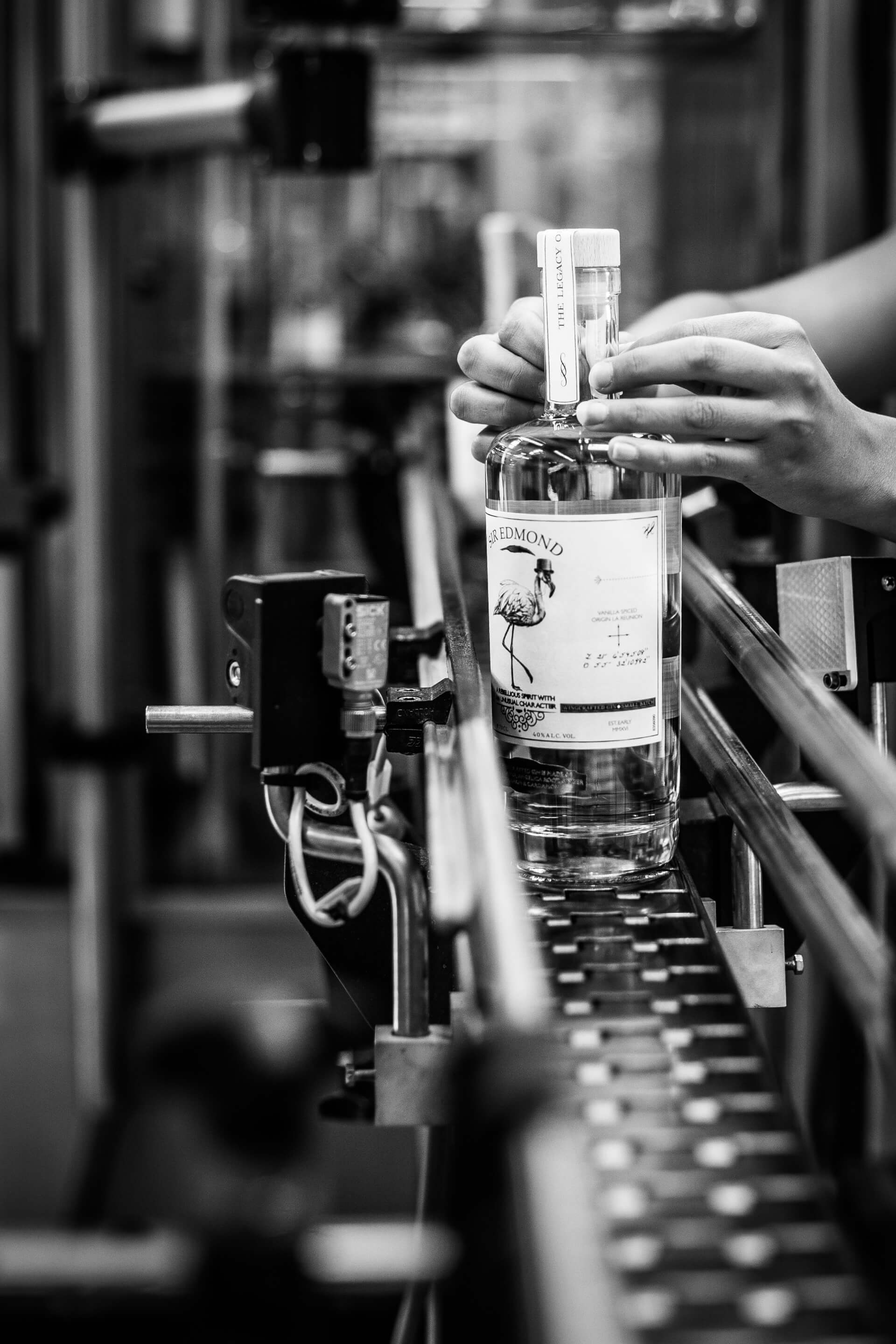 Image describing the process of producing Sir Edmond gin.